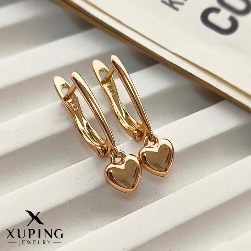 گوشواره حلقه‌ای قلب آویز ژوپینگ