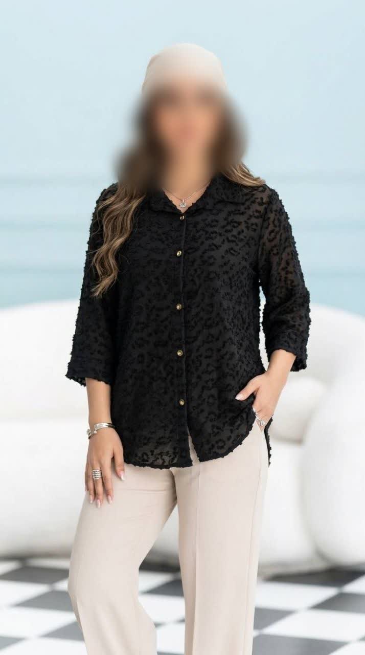 شومیز پرنیا مشکی