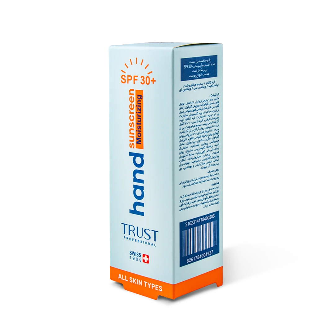 کرم تخصصی دست ضدآفتاب و آبرسان +SPF30 بی‌رنگ تراست